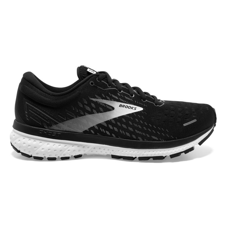 Brooks Ghost 13 Men's Road Running Shoes - Black/Blackened Pearl/White (85467-IYQH)